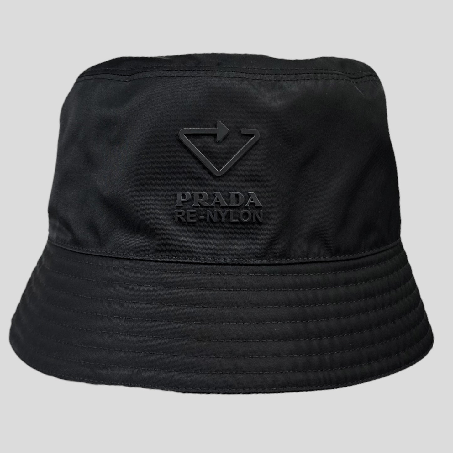Prada Milano 2020 Re-Nylon Double Logo Bucket Hat - L
