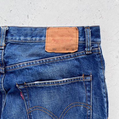 vintage 502 levis w/sashiko repair | Blue, Red