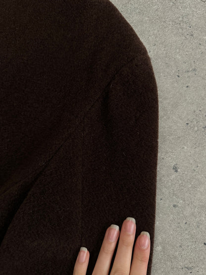 Moschino 1980s Wool Cashmere Double Breasted Coat - XL