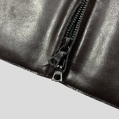 Neil Barrett AW00 PVC & Wool Leather Like Moto Jacket - L/XL