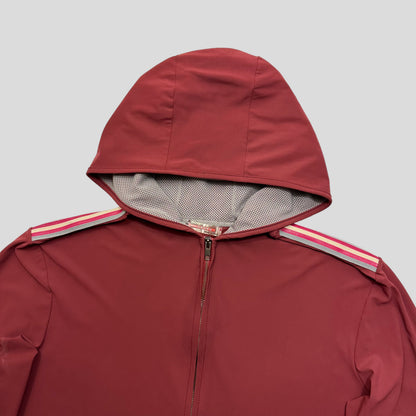 Prada Sport SS00 Nylon Gel Seam Technical Hoodie - XL | Burgundy