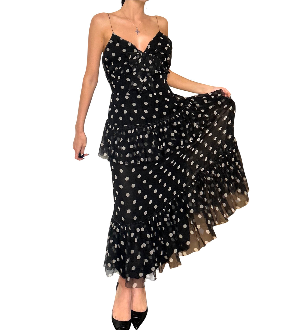 Chanel Polka Dot Dress | O/S, Red