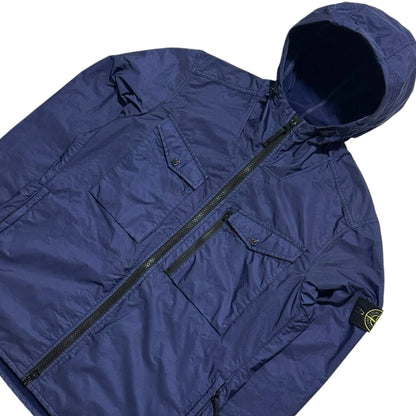 Stone Island Lamy Flock Zip Up Double Pocket Jacket with Velour Inner