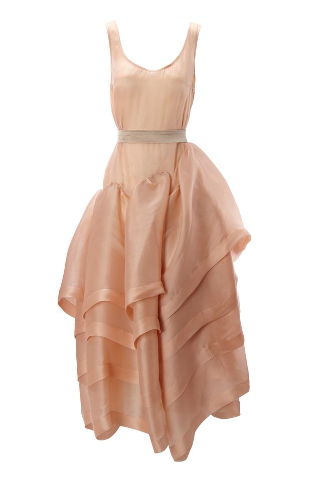 Vivienne Westwood F/W 2012 Queen’s Jubilee Capsule Collection Gold Label lamé organza gown | Green, Multicoloured
