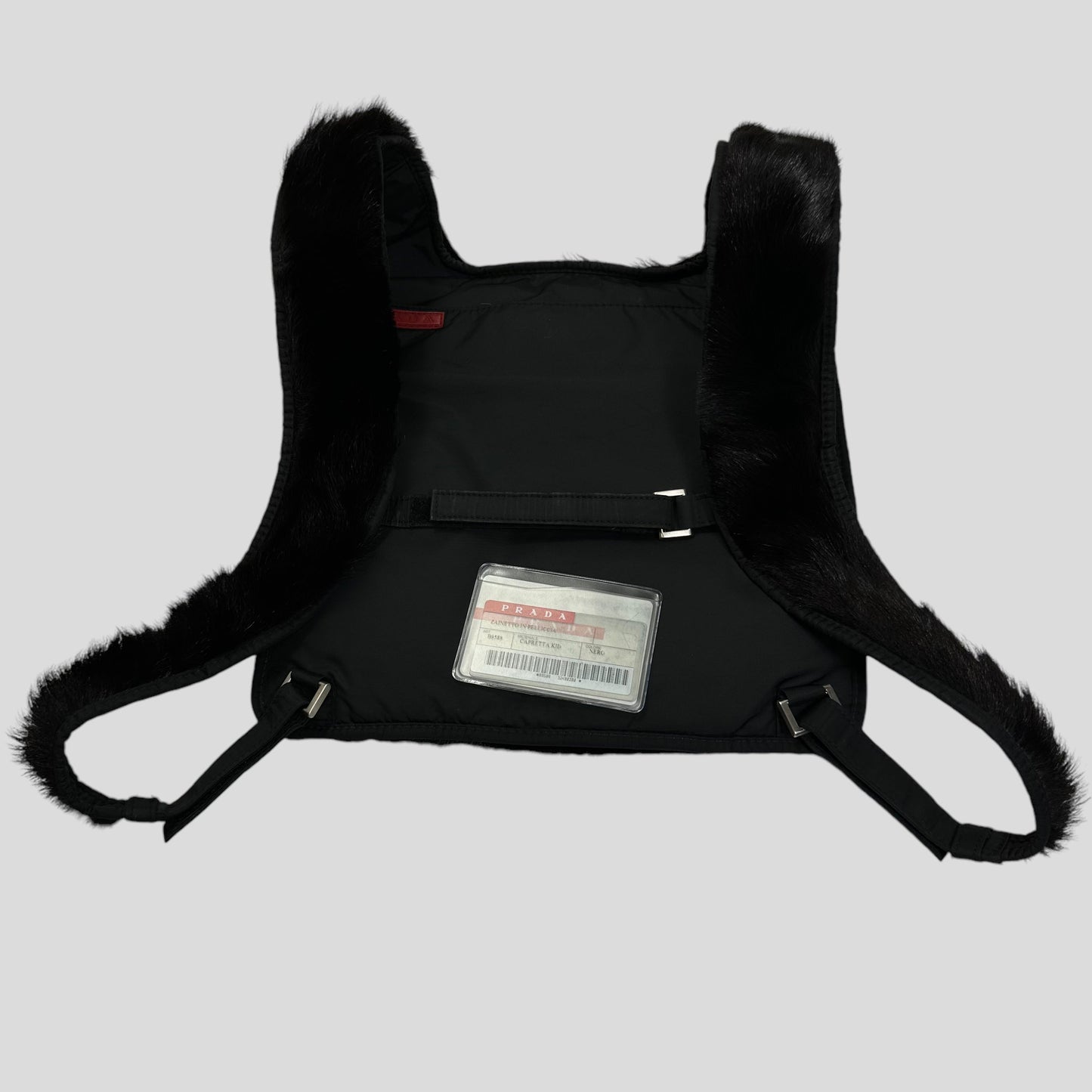 Prada Sport 1999 Goat Fur Reversible Chest Rig / Backpack