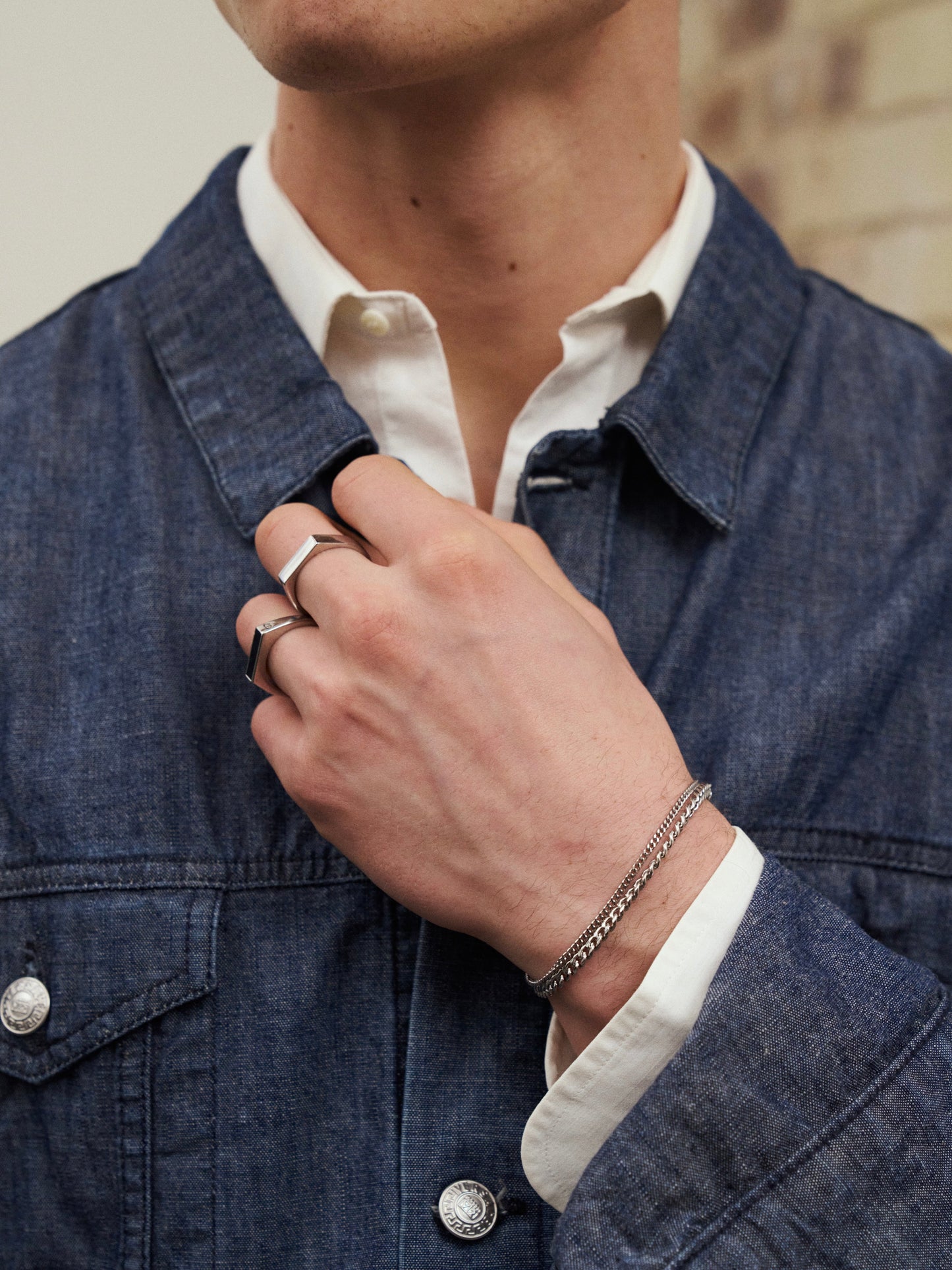 Versace Classic V2 90s Logo Buttons Denim Jacket - L/XL