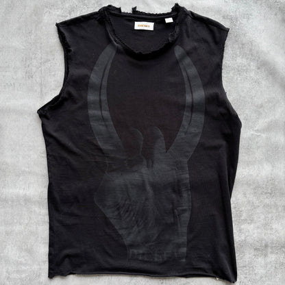 DIESEL DISTRESSED TOP | O/S, Red