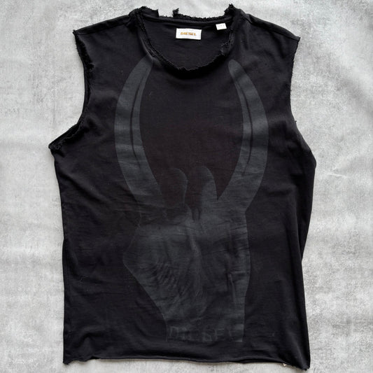 DIESEL DISTRESSED TOP | O/S, Red