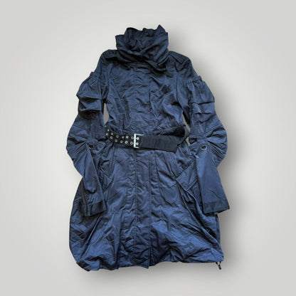 2000's Marithé François Girbaud Nylon Utility Trench Coat M | O/S, Navy