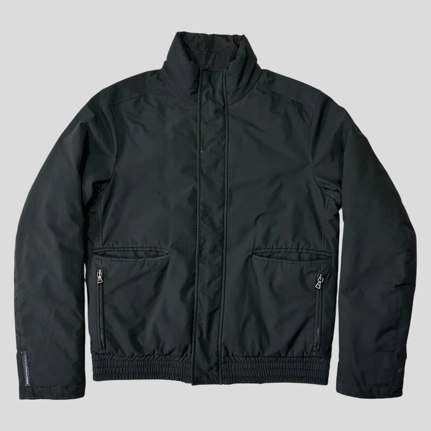 Prada Sport 2008 Goretex Reversible Black Logo Nylon Down Puffer Jacket - IT50 (M)