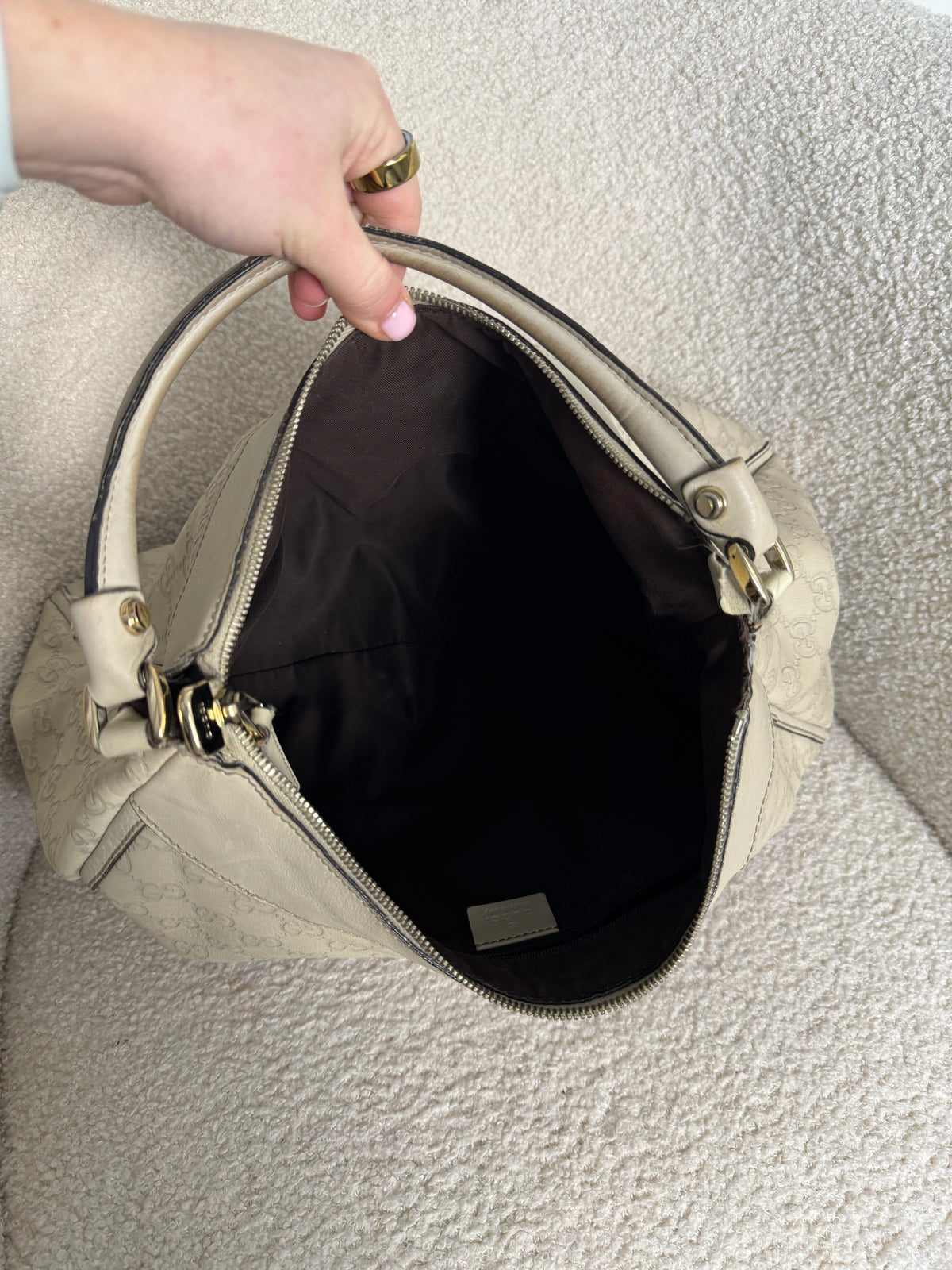 2000s Gucci Guccissima Large D-Ring Shoulder Bag | O/S, Multicoloured