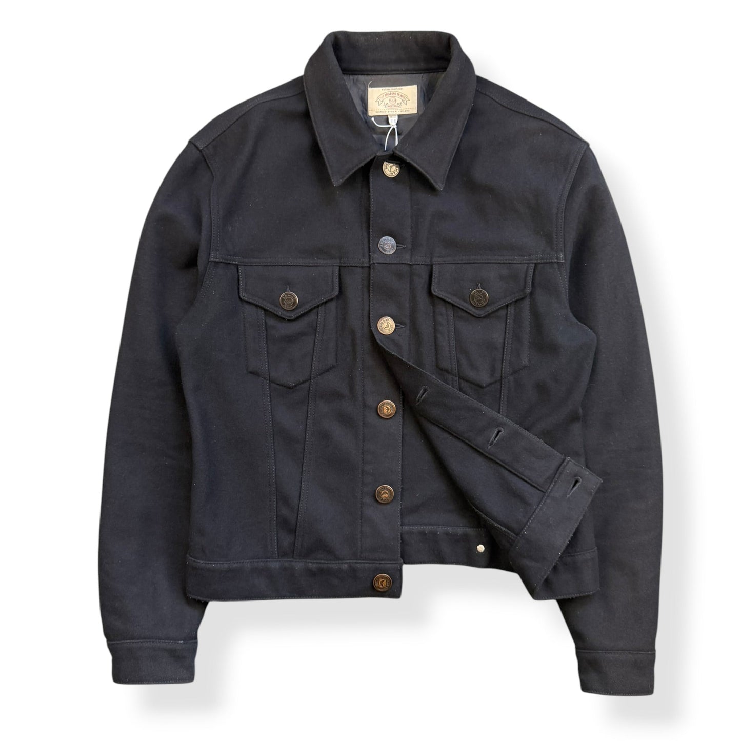 1990's Armani Jeans Trucker Jacket (M) | Medium, Navy