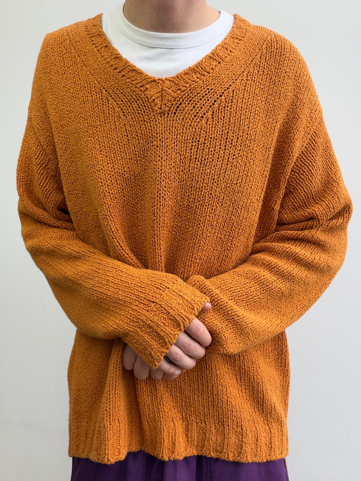 C.P. Company SS96 Scoop Neck Knit Jumper | Large, Orange