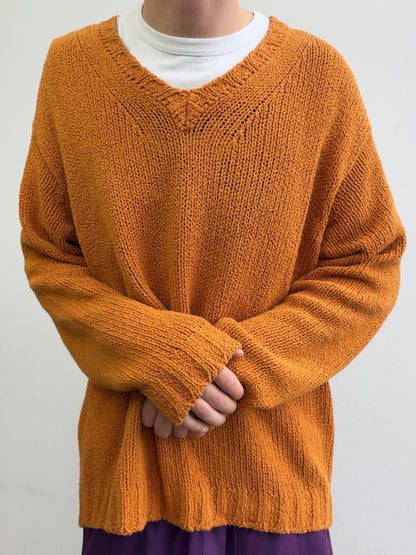 C.P. Company SS96 Scoop Neck Knit Jumper | Large, Orange