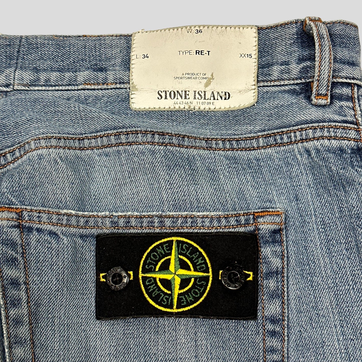 Stone Island SS13 Light Blue Wash Jeans - 34-36 - Known Source