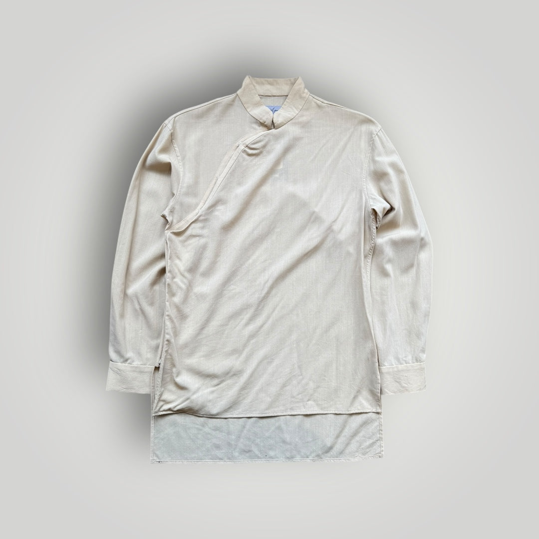 Yohji Yamamoto Pour Homme 1980's Mandarin Collar Shirt S