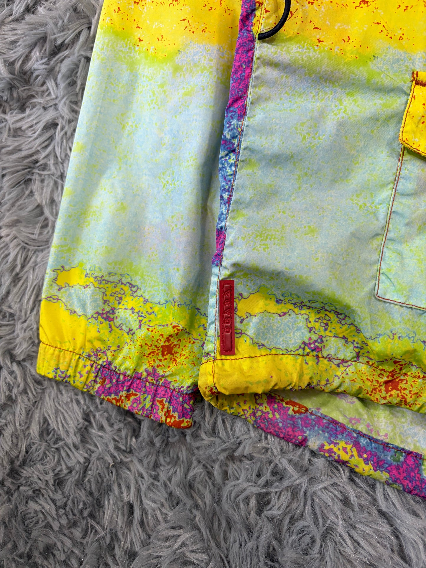 Prada Sport 00’s Thermal Sailing Heatmap Nylon Bag Jacket - S/M | O/S, Orange, Yellow, Multicolor