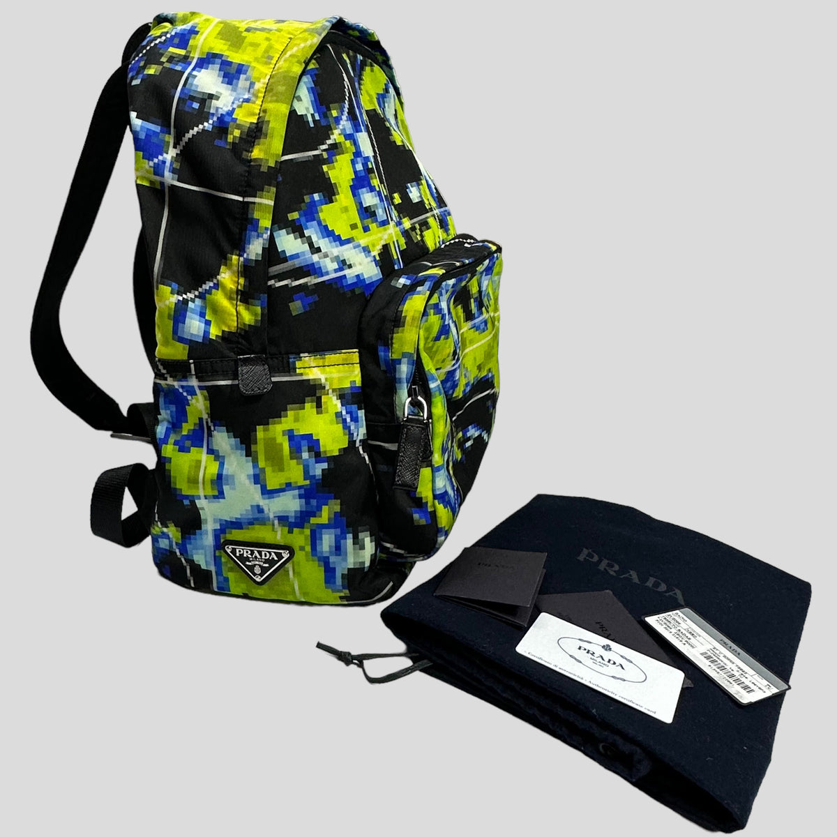 Prada SS17 Radar Nylon Tessuto Backpack + Dustbag & Cards | O/S, Red