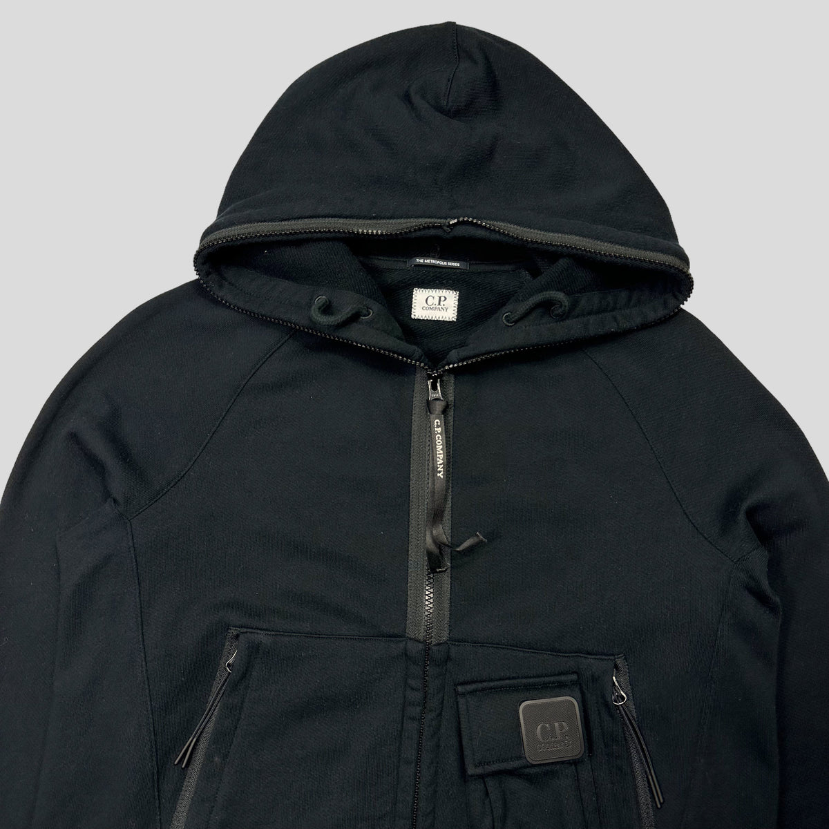 CP Company Metropolis Full-Zip Hoodie - S/M | Small, Black