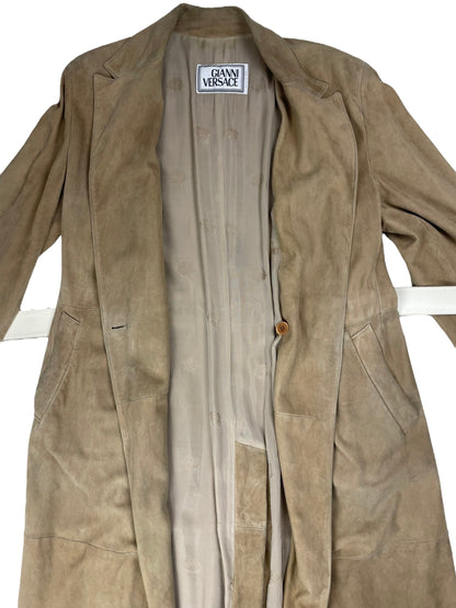 Gianni Versace mens suede trench coat