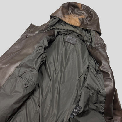 Prada Milano 1999 Runway Strap Detail Sunfade Trench Coat - IT54 | Default Title, Brown