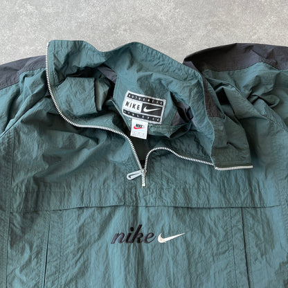 Nike Air 1990s 1/2 zip lightweight spellout shell jacket (L)