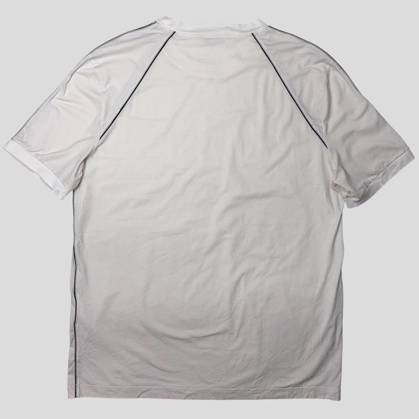 Prada Milano 2018 Red Tab Stash Pocket Piped T-shirt - L | Default Title, Multicoloured