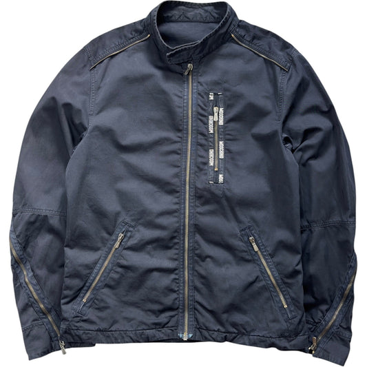 Moschino 00’s Sleeve Zipper Jacket M | Medium, Navy
