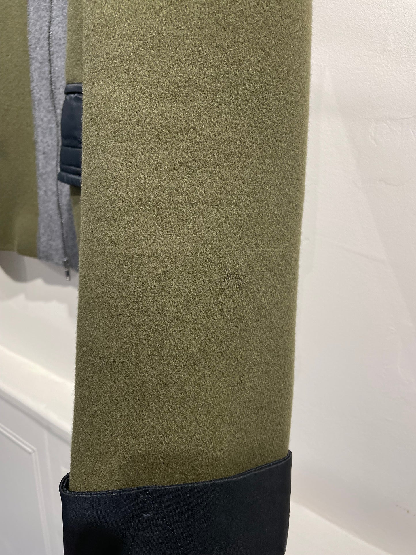Miu Miu Khaki Grey 90s/00s Wool Jacket | Large, Multicoloured