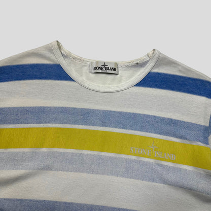 Stone Island SS13 Striped Spellout Logo T-shirt - M/L