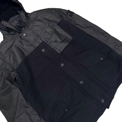 Stone Island Ghost Wool Nylon Quilted Jacket with Packable Hood