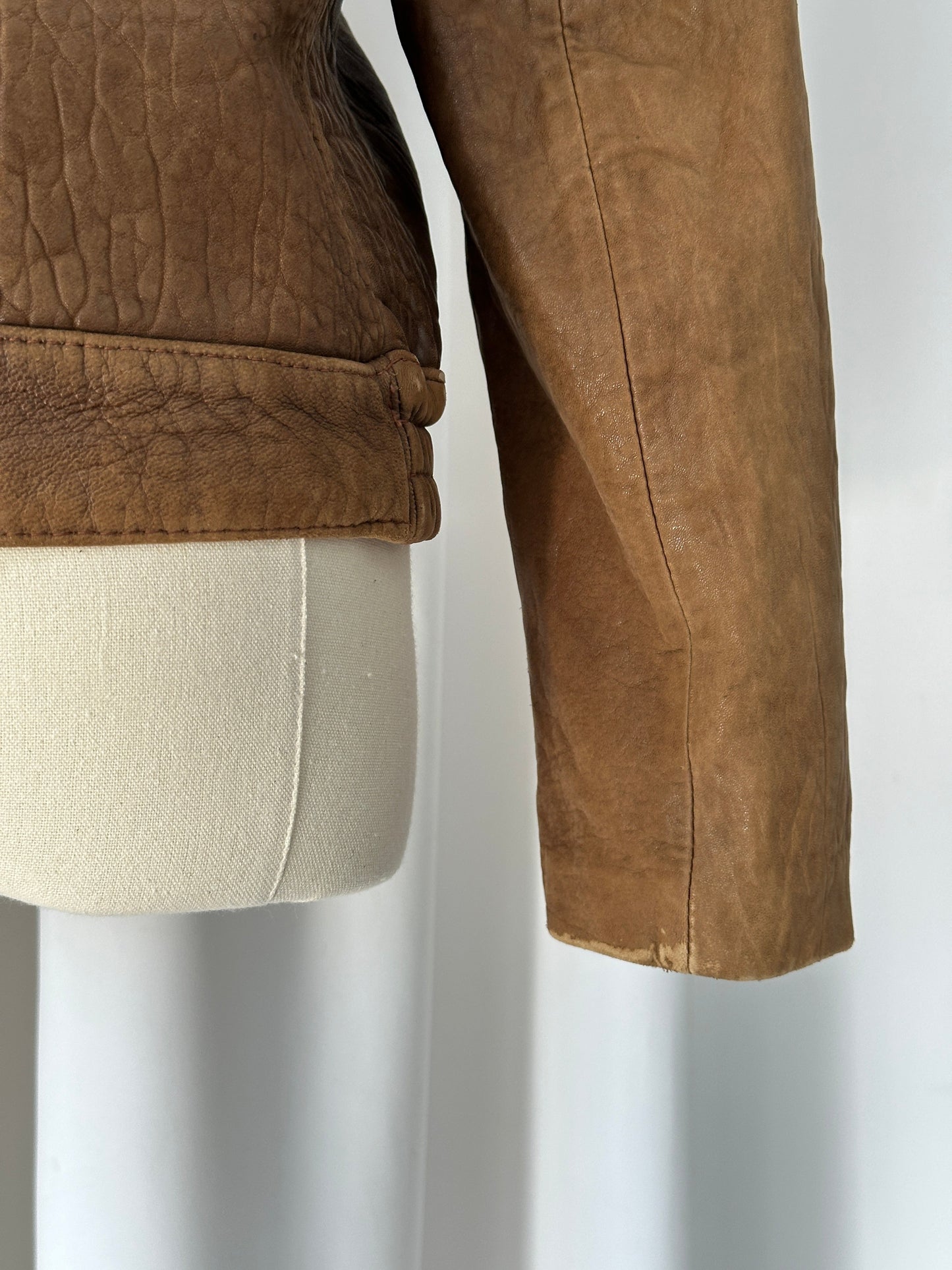 USA Vintage 1980s Leather Bomber Jacket - XS/S