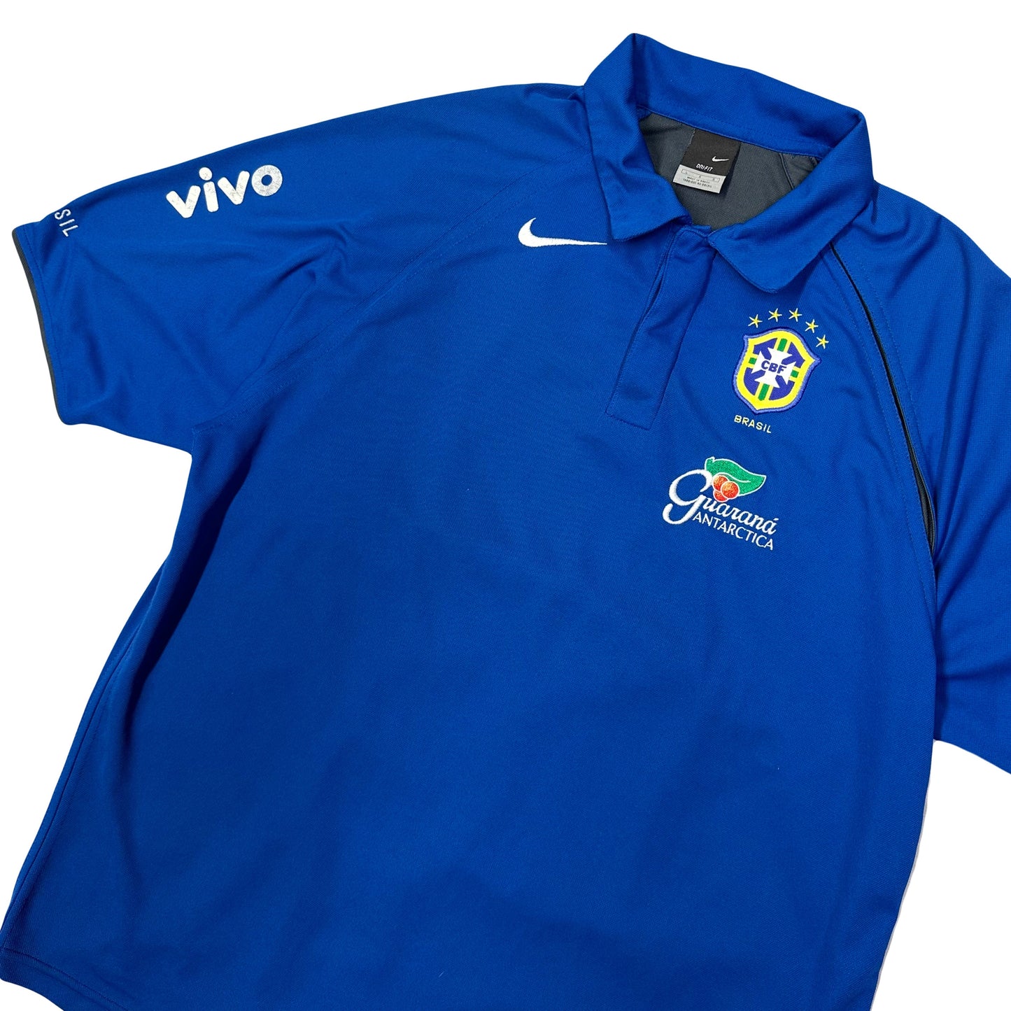 Nike Brazil 2006 Nylon Polo In Plue ( L )