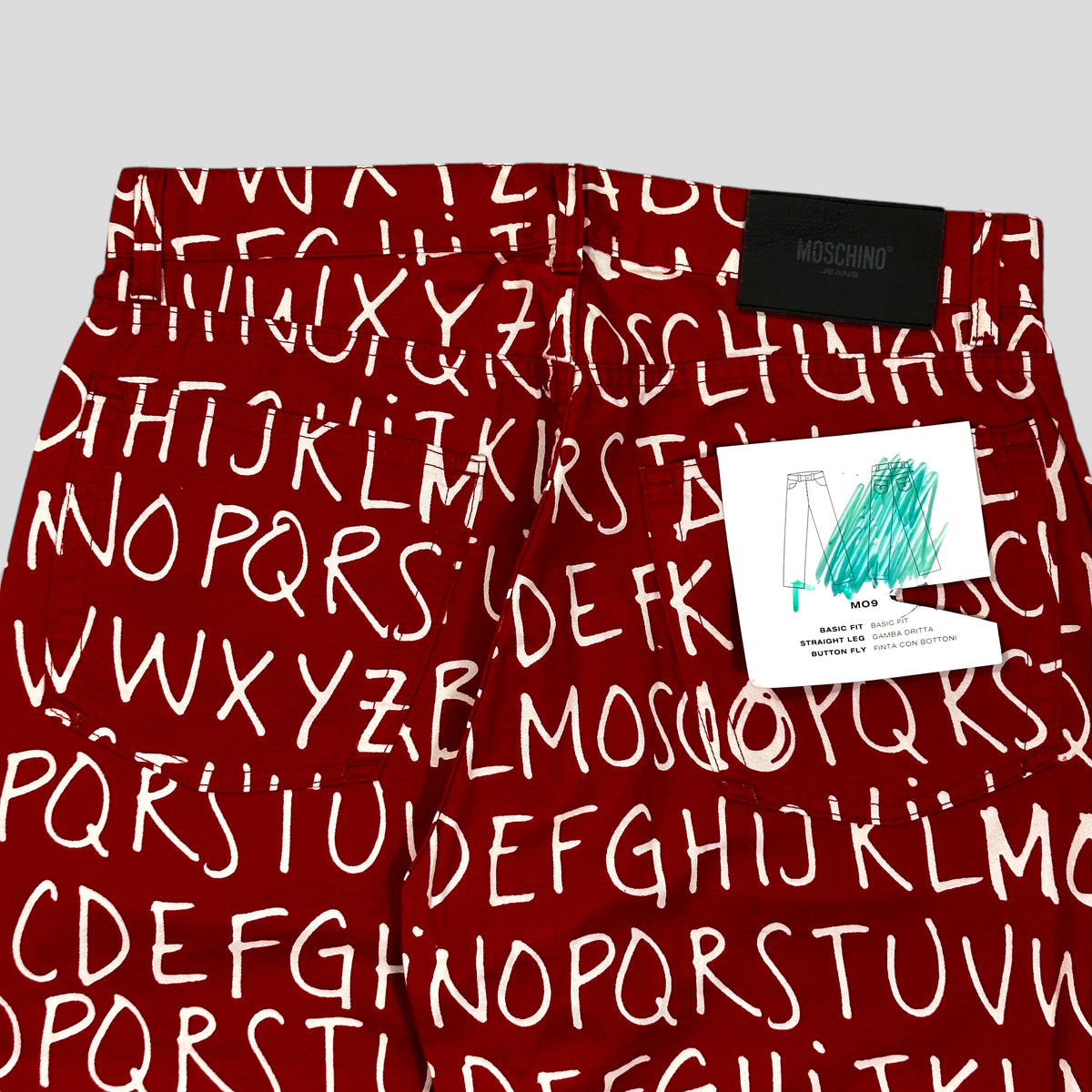 Moschino Jeans 00’s ABC Set Red - W32 & XXL | W32, Red