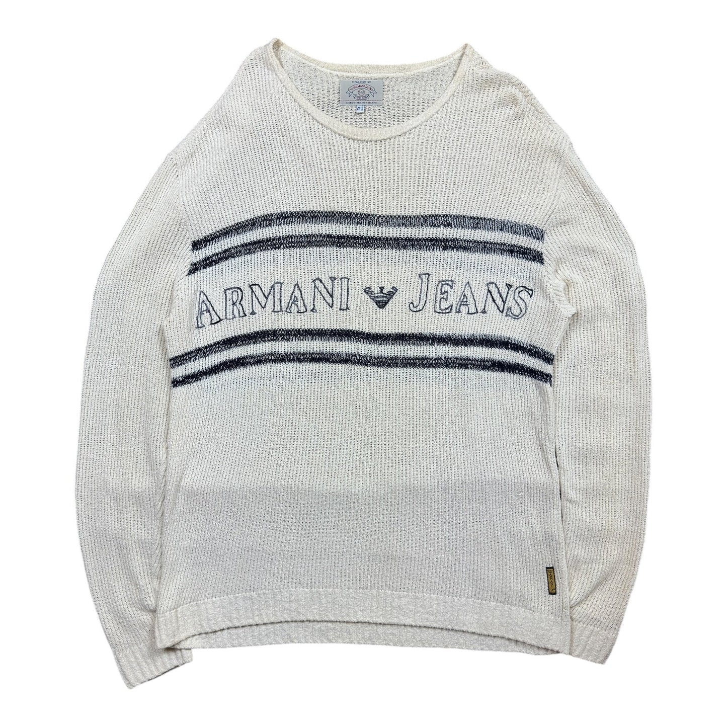 Armani Jeans White Knit Sweater