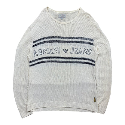 Armani Jeans White Knit Sweater