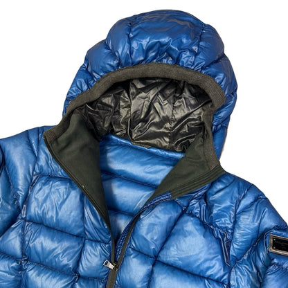 Dolce & Gabbana Square Stitch Puffer Jacket In Blue ( M )