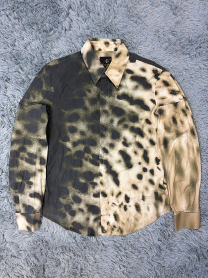 Just Cavalli 00’s Split Gradient Leopard Print Shirt - IT50 | O/S, Gradient Leopard Print
