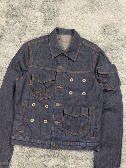 Moschino Jeans 00’s Modular Pocket System Denim Jacket - S/M | O/S, Blue