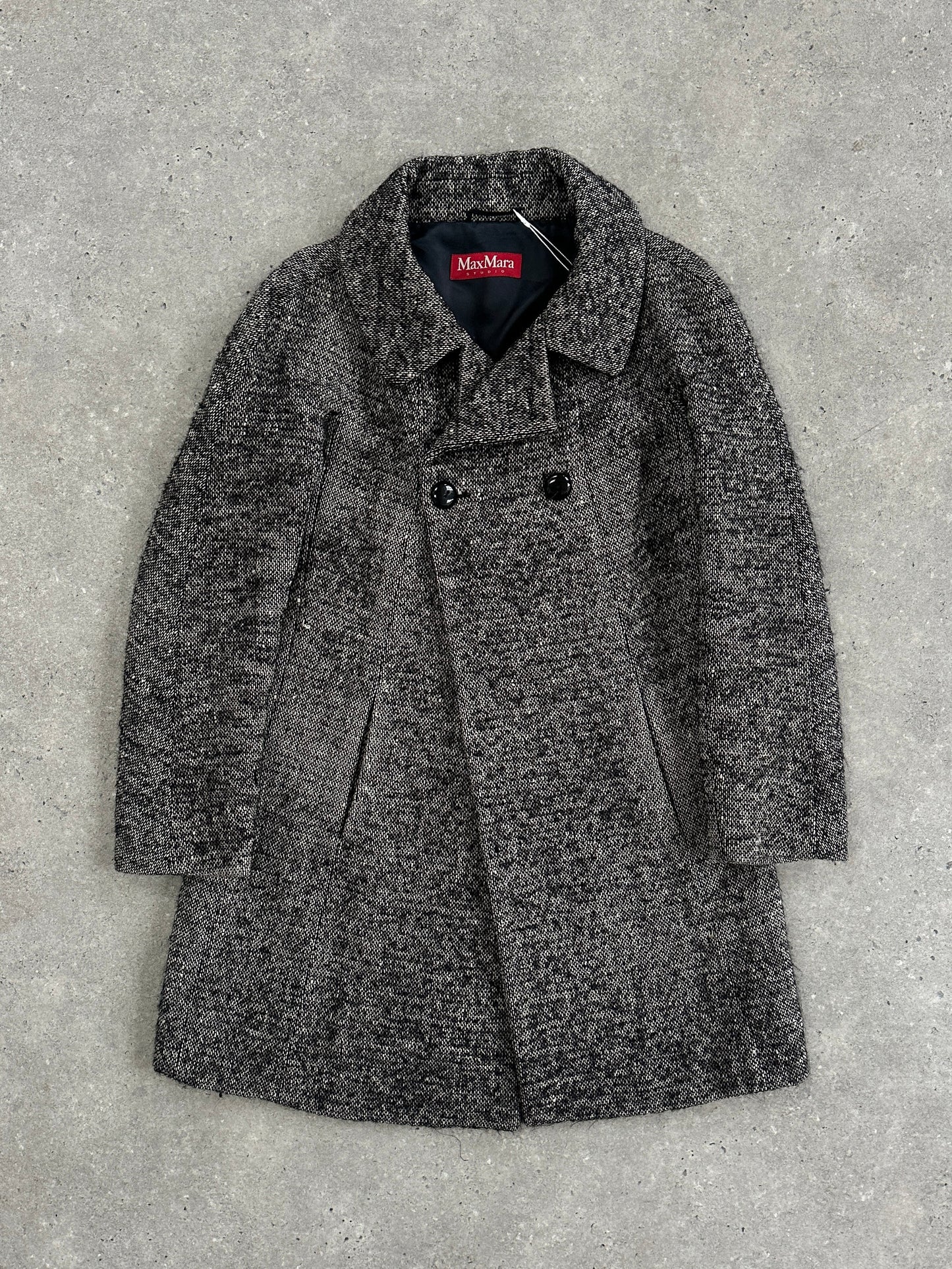 Max Mara Studio Wool Woven Coat - S