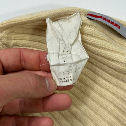 Prada Sport 00’s Cream Ribbed Fisherman’s Beanie - S/M | O/S, Multicoloured