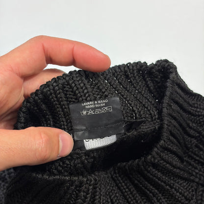 Gucci by Tom Ford 00’s Polypropylene Cable Knit Jumper - M/L | O/S, Black