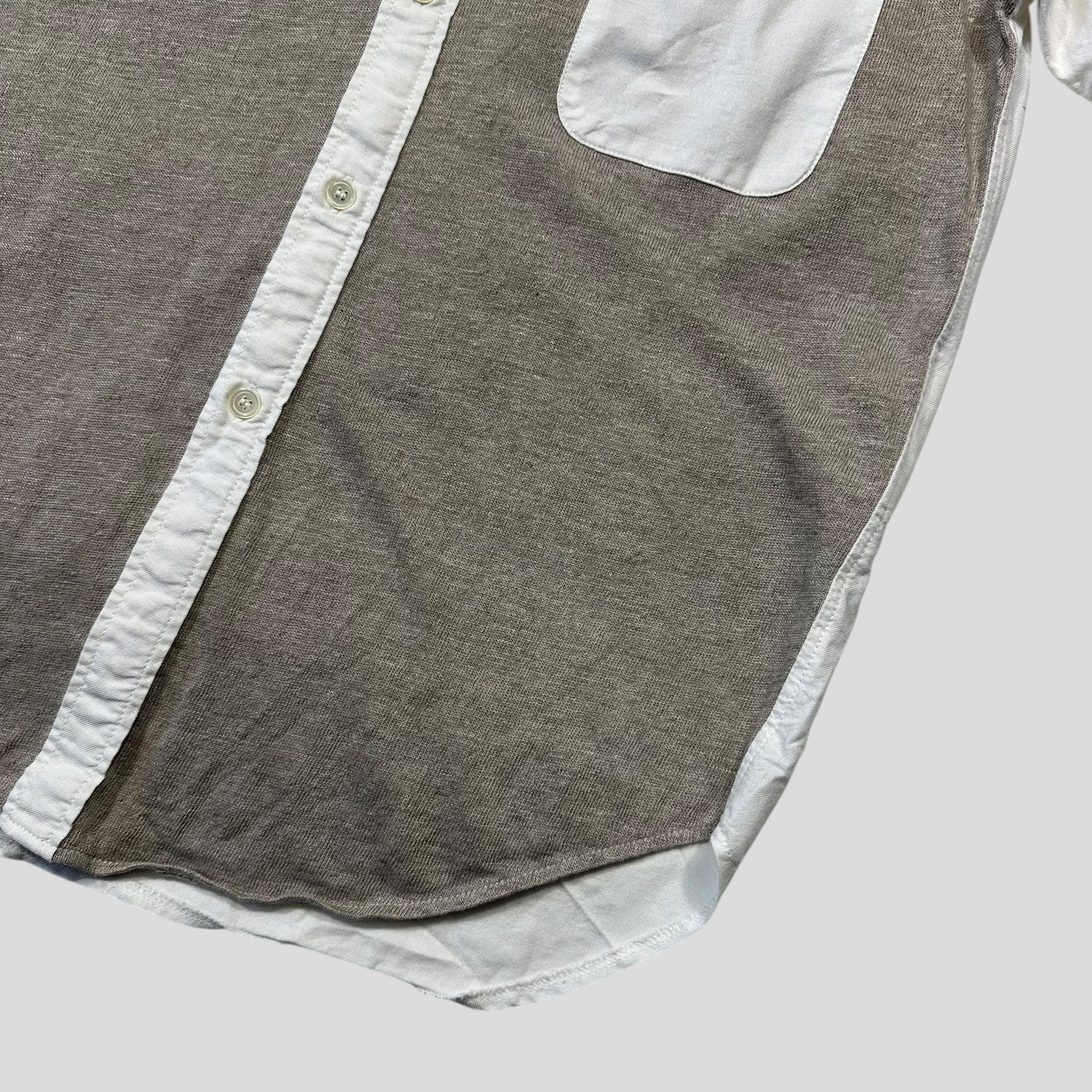 Comme Des Garçons Homme 2008 Linen Panelled Shirt - S/M | Default Title, Brown