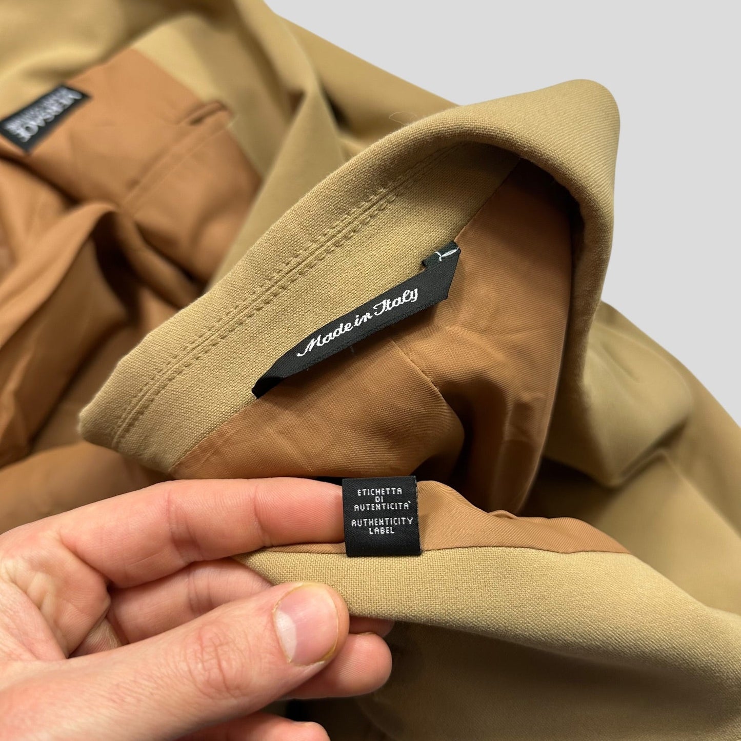 Versace Jeans Couture 00’s Camel Rayon Blazer Suit Jacket - IT50 (M/L) | Default Title, Brown