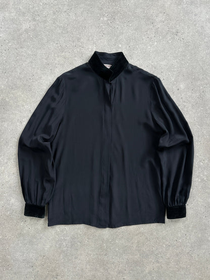 Italian Vintage 1980s Pure Silk Shirt - XS/S