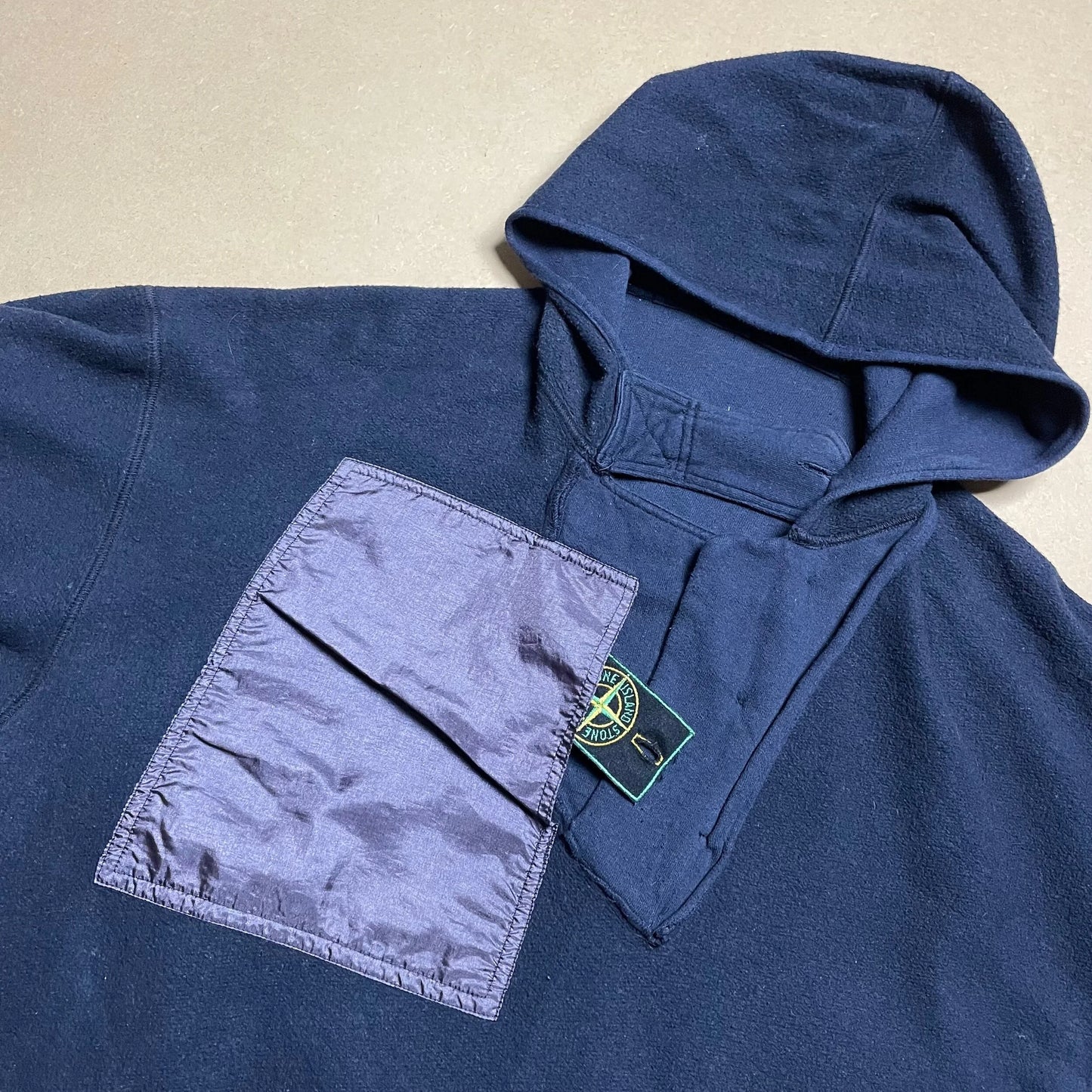 S/S 1987 Navy Blue Hidden Pocket Sailing Hoodie