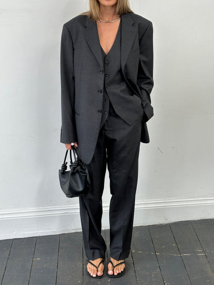 Armani Collezioni Pure Wool Single Breasted Three Piece Suit - 46R/W36