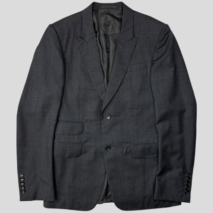 Gucci 00’s Textured Wool Suit Blazer + Trousers - IT46 (S/M) | Default Title, Grey