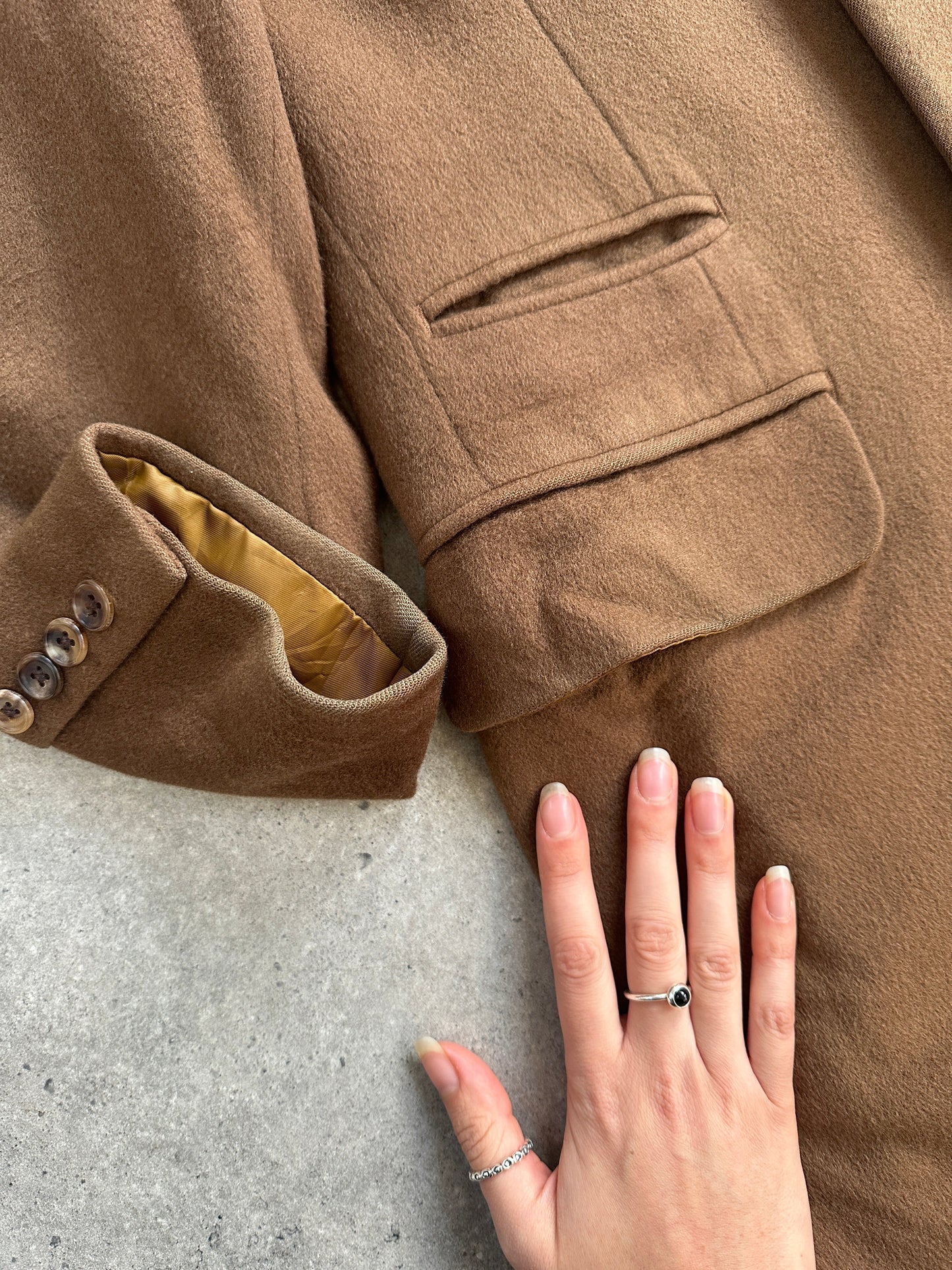 Vintage 1980s Italian Pure Cashmere Coat - S/M