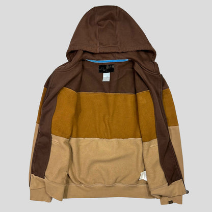 Nike Air AW04 Heavyweight Cotton Striped Hoodie - M | Brown